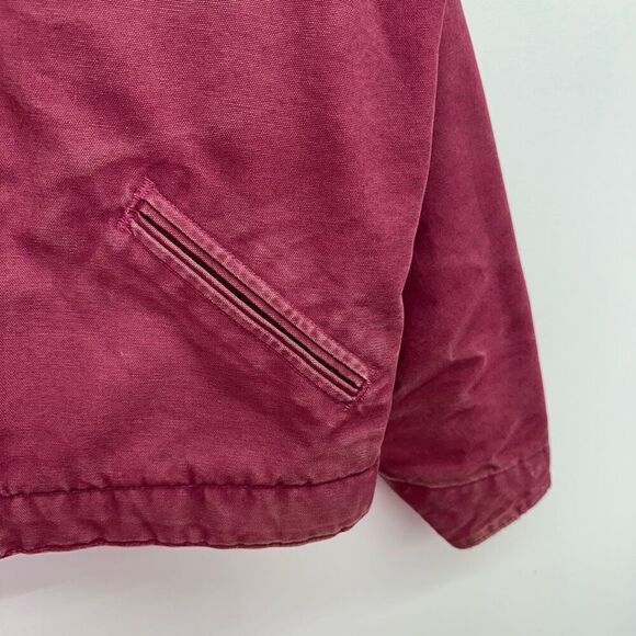 Carhartt Women’s Vintage Sherpa Lined Detroit Raspberry Bomber Jacket WJ097 RBY - Picture 9 of 16